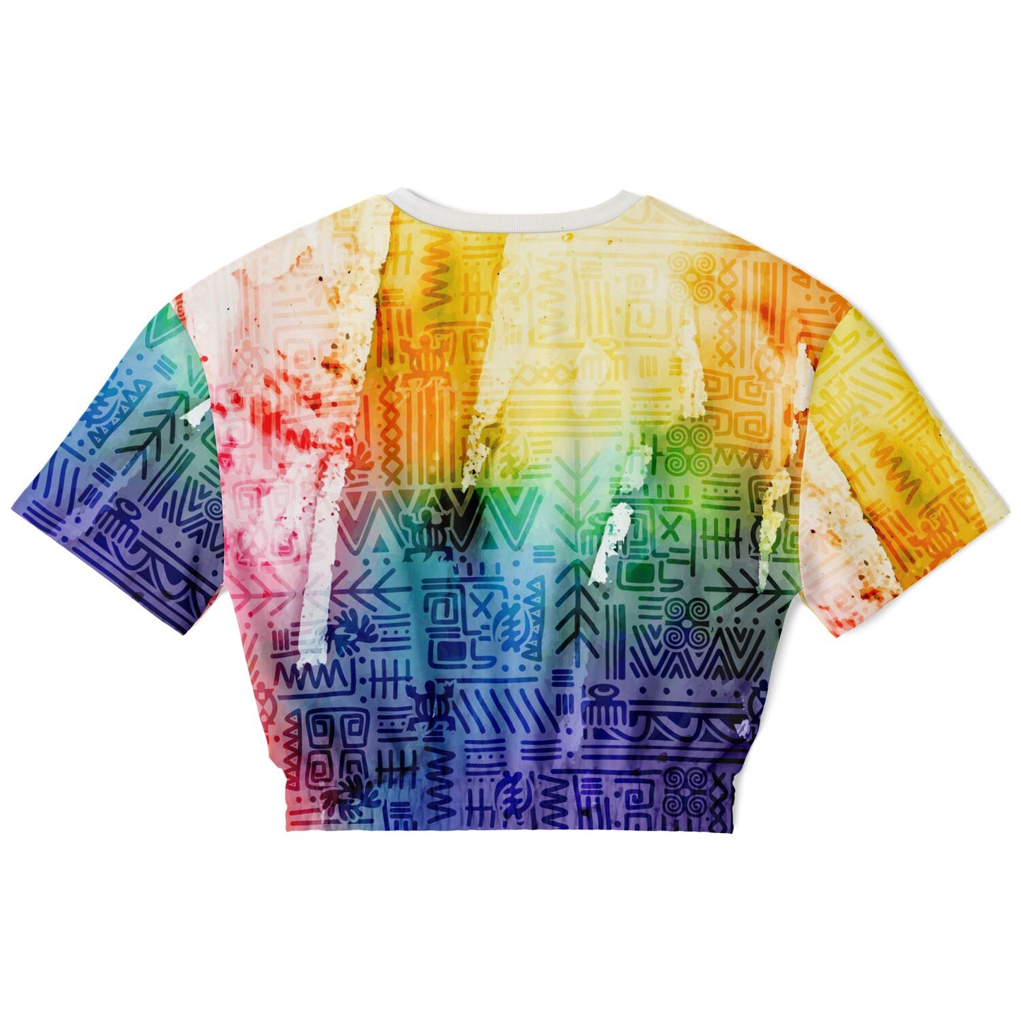 Tribal Adinkra Cropped short sleeve sweatshirt