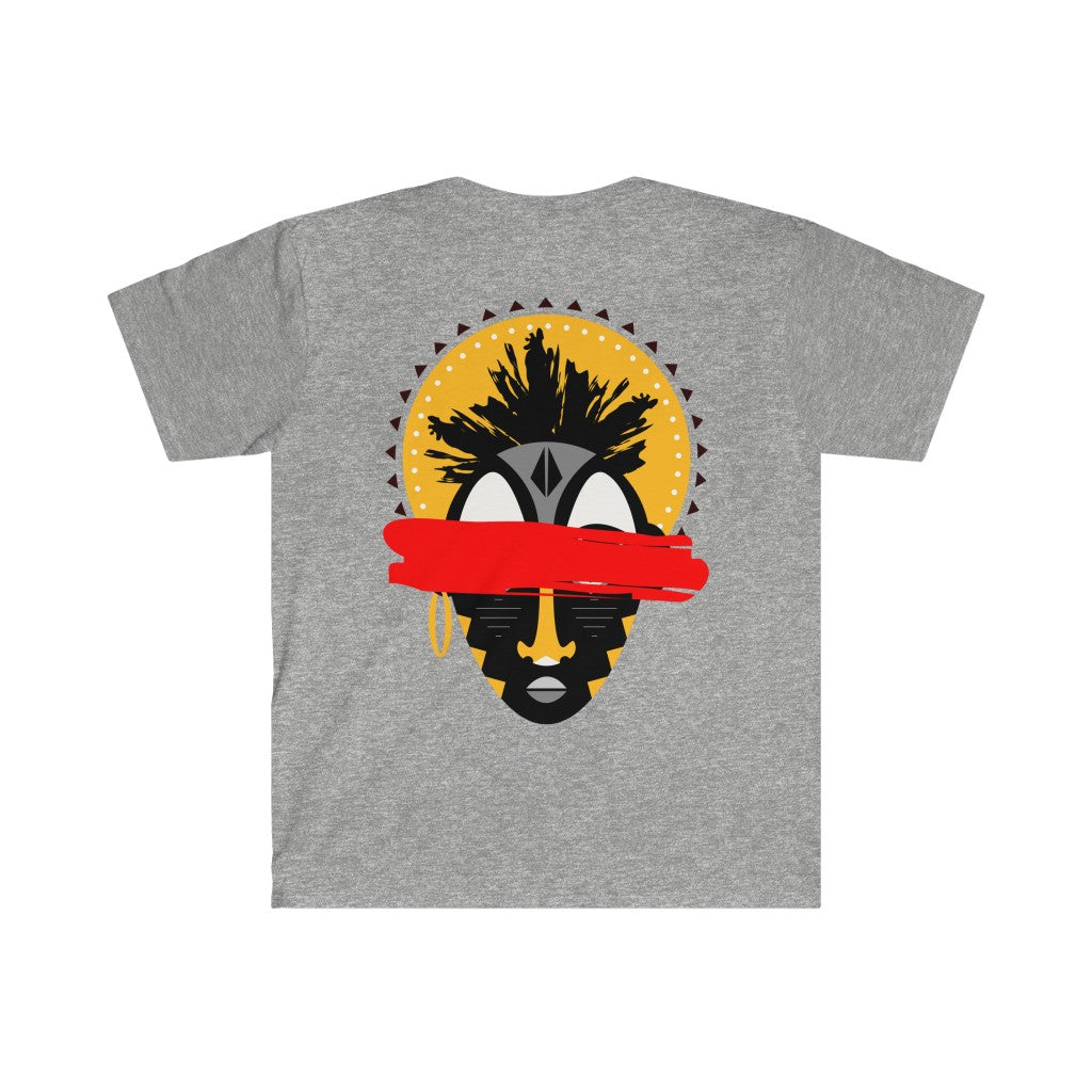 See No Evil Tribal African Mask Unisex Softstyle T-Shirt