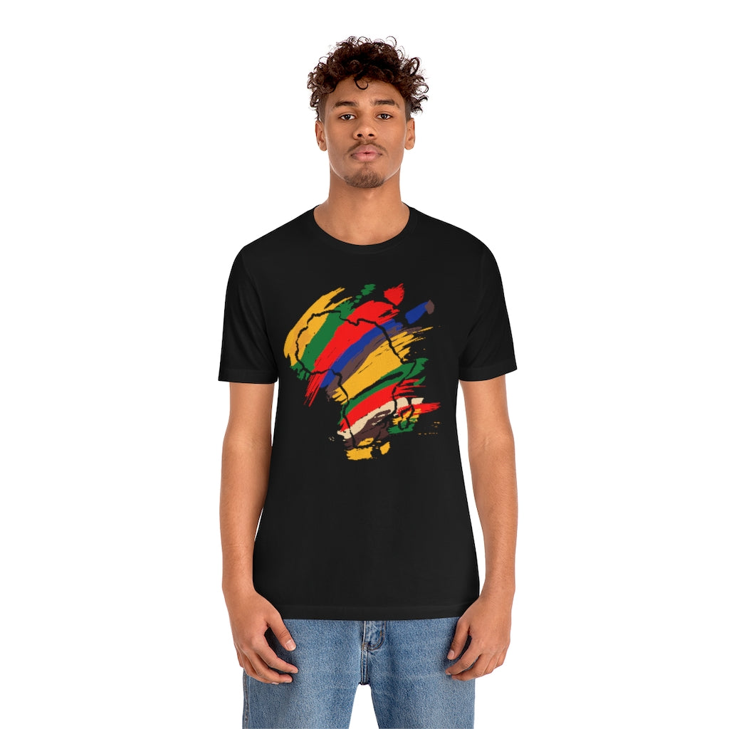 Tribal Color African Unisex Short Sleeve Tee