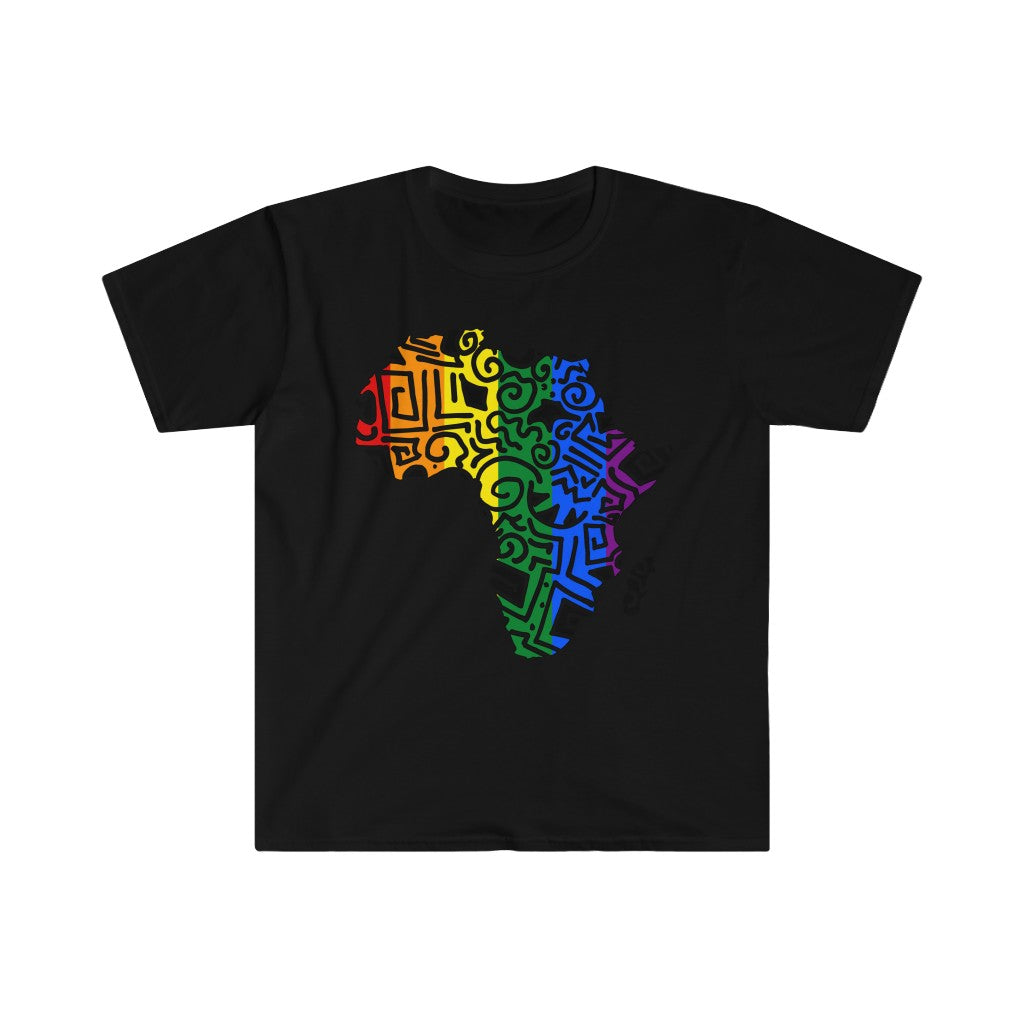 Tribal Pattern Pride African Map Unisex Softstyle T-Shirt