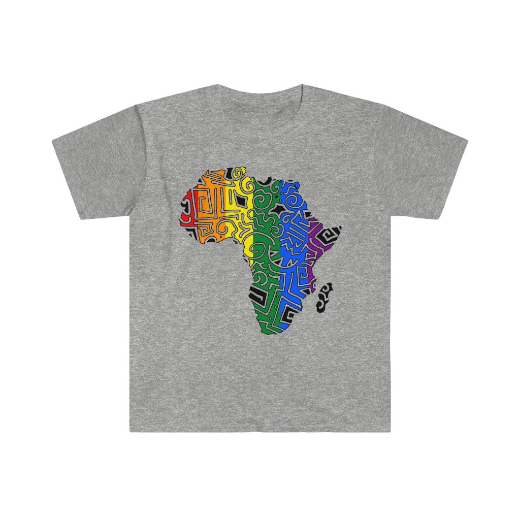 Tribal Pattern Pride African Map Unisex Softstyle T-Shirt