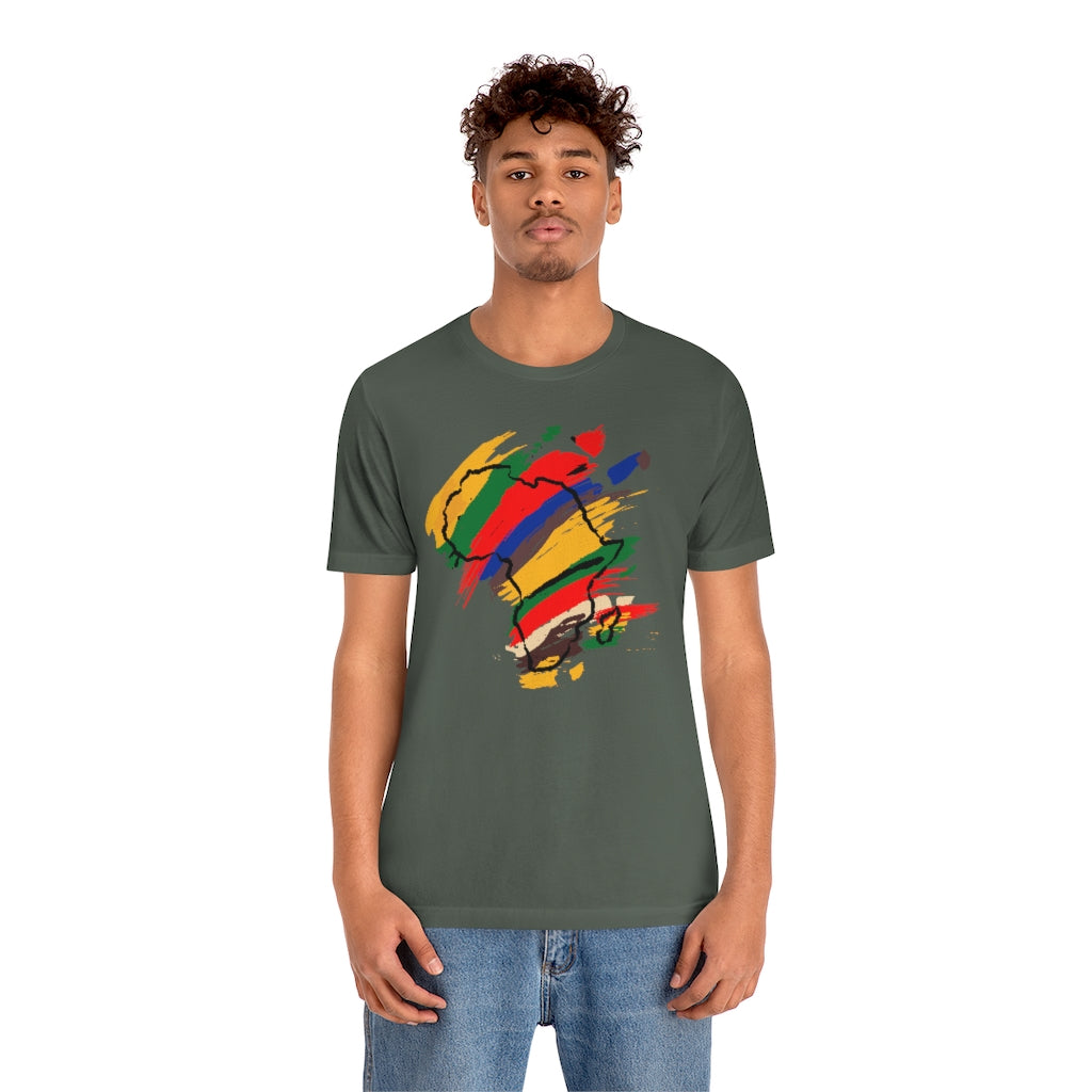 Tribal Color African Unisex Short Sleeve Tee