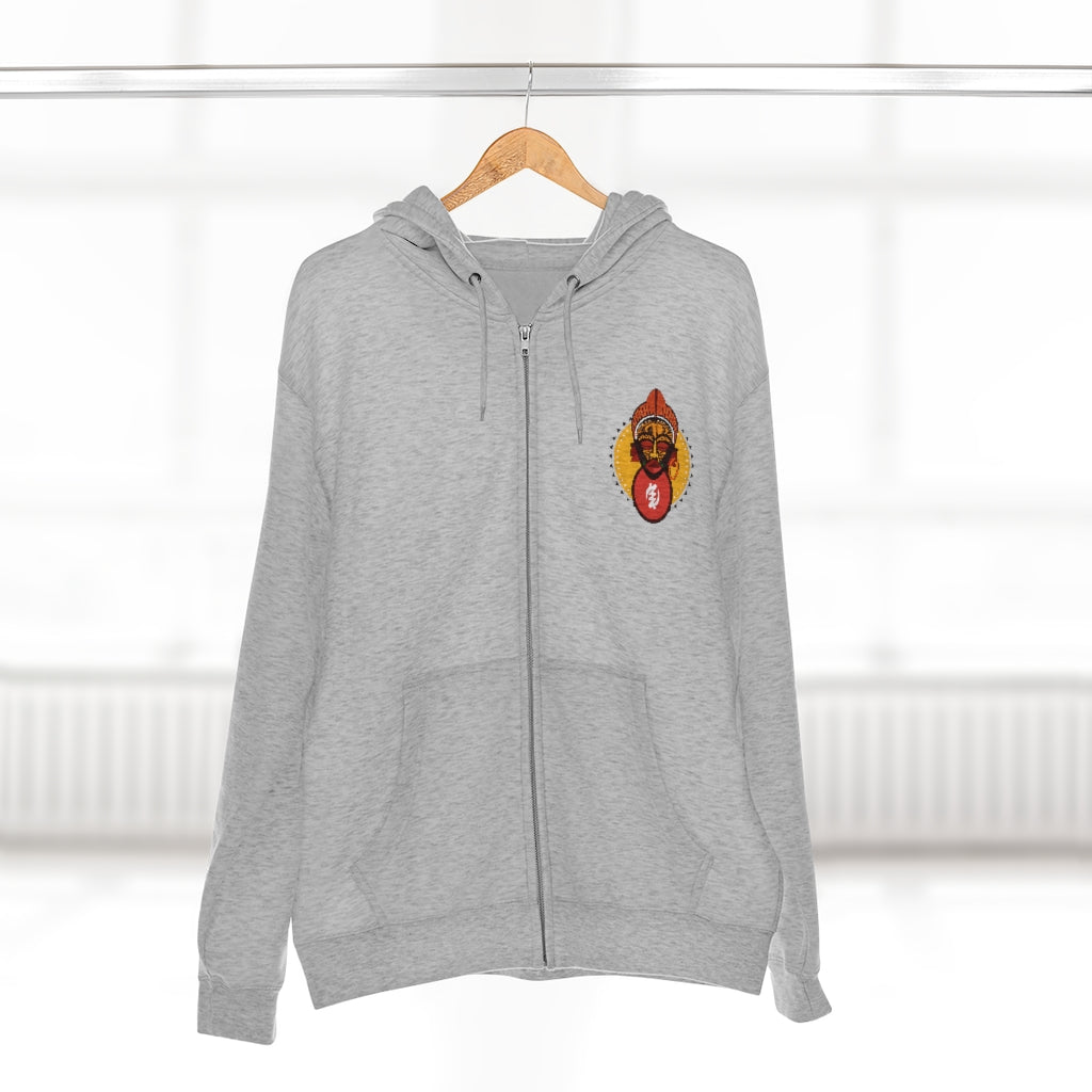 Tribal African Mask Unisex Premium Full Zip Hoodie