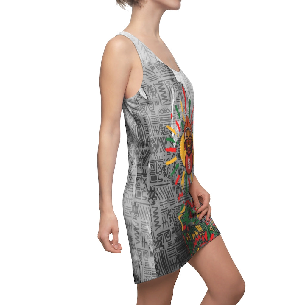 Tribal Adinkra Women's Cut & Sew Racerback Dress