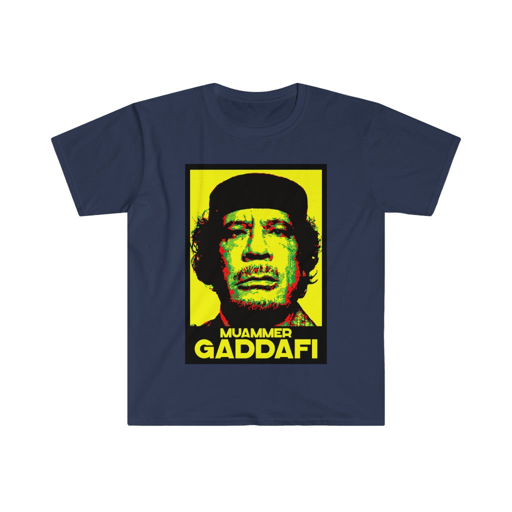 Iconic Black African Leaders, Muammar Gaddafi Unisex Softstyle T-Shirt