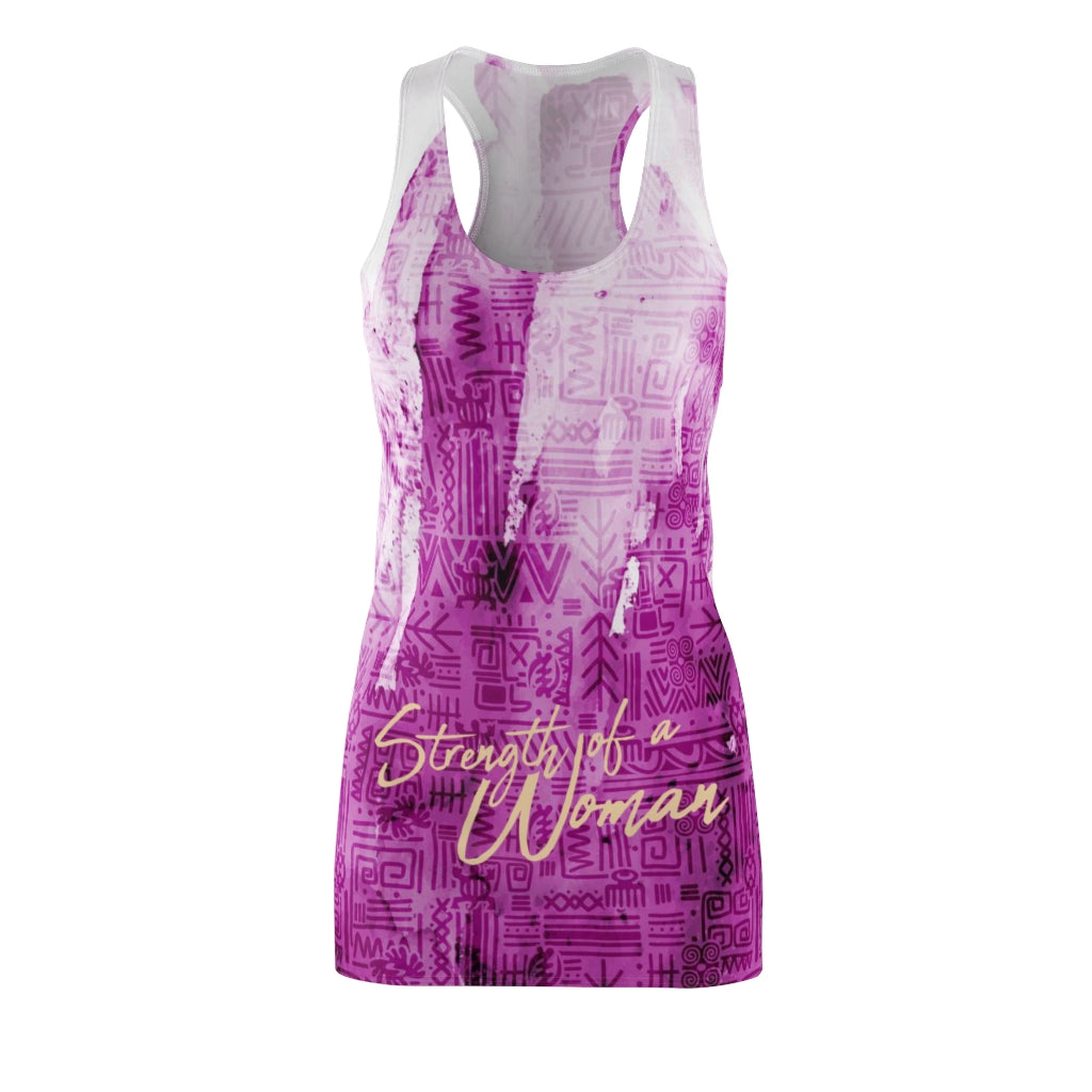 Strength of a Woman Tribal Women's Cut & Sew Racerback Dress