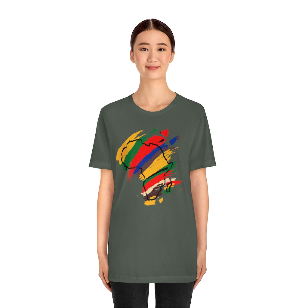 Tribal Color African Unisex Short Sleeve Tee