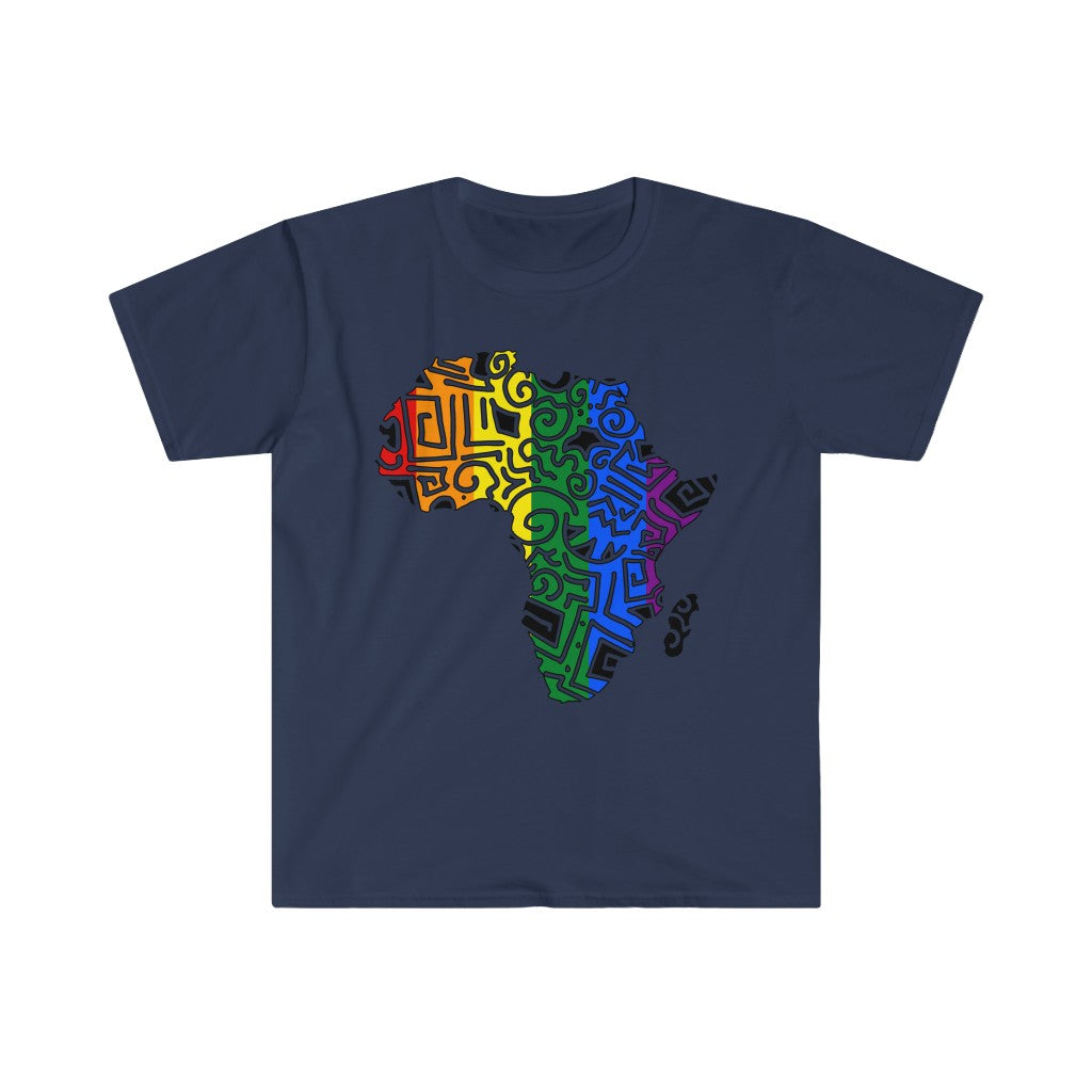 Tribal Pattern Pride African Map Unisex Softstyle T-Shirt
