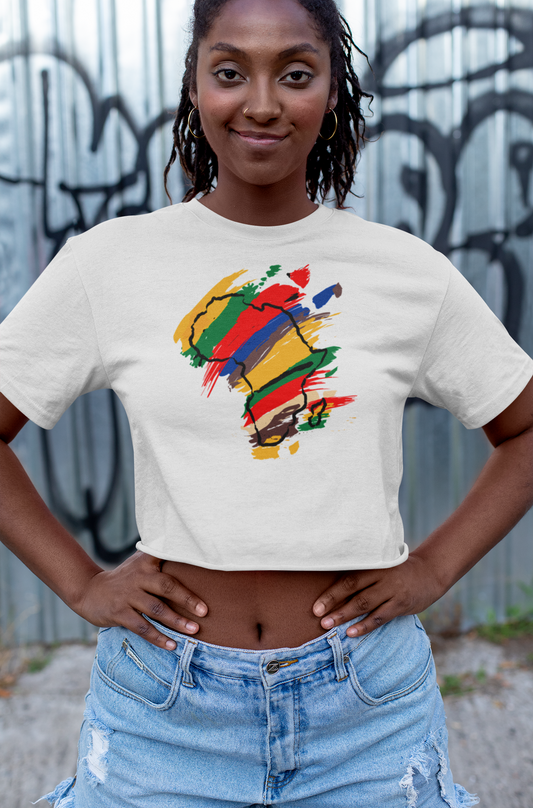 True Color Africa Women's Flowy Cropped Tee