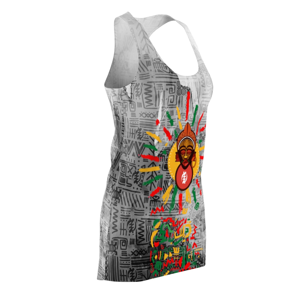 Tribal Adinkra Women's Cut & Sew Racerback Dress