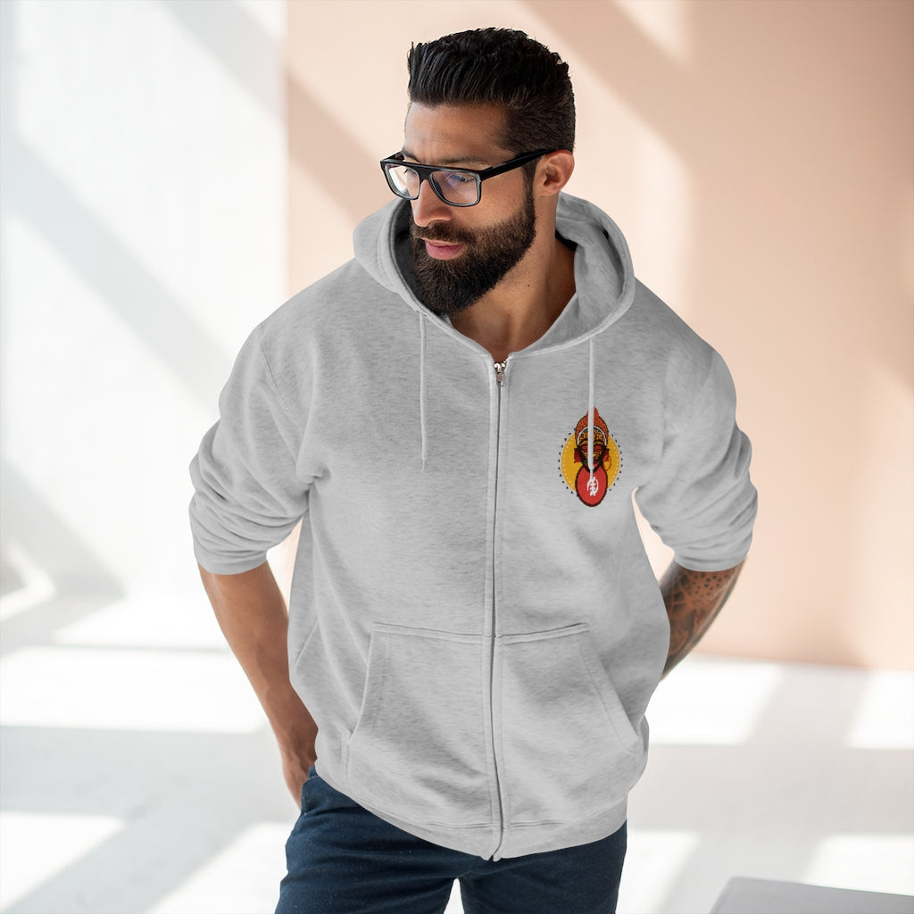 Tribal African Mask Unisex Premium Full Zip Hoodie