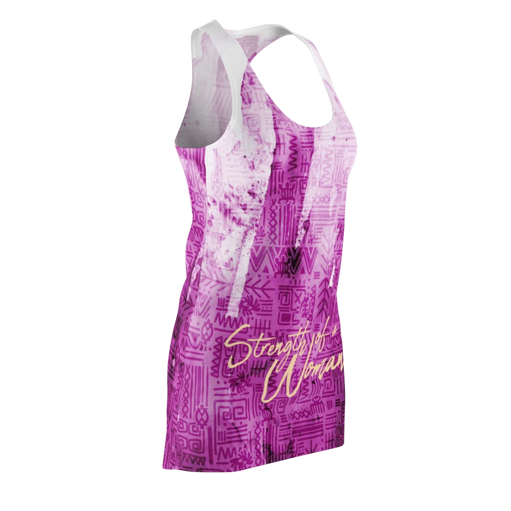 Strength of a Woman Tribal Women's Cut & Sew Racerback Dress