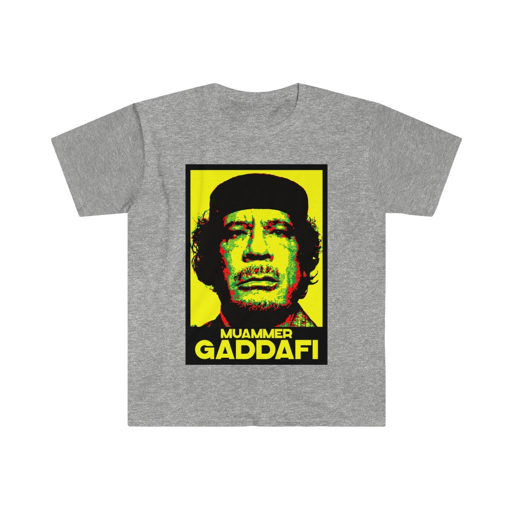 Iconic Black African Leaders, Muammar Gaddafi Unisex Softstyle T-Shirt