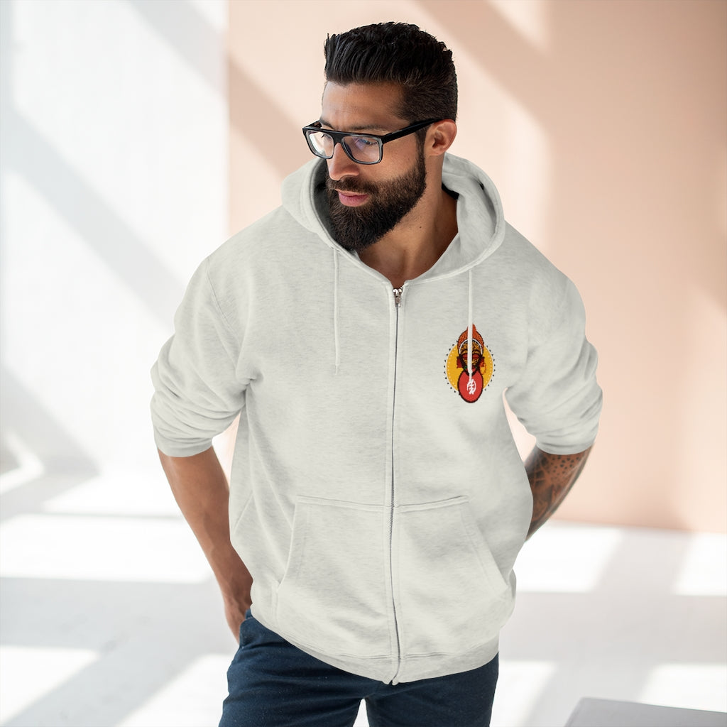 Tribal African Mask Unisex Premium Full Zip Hoodie