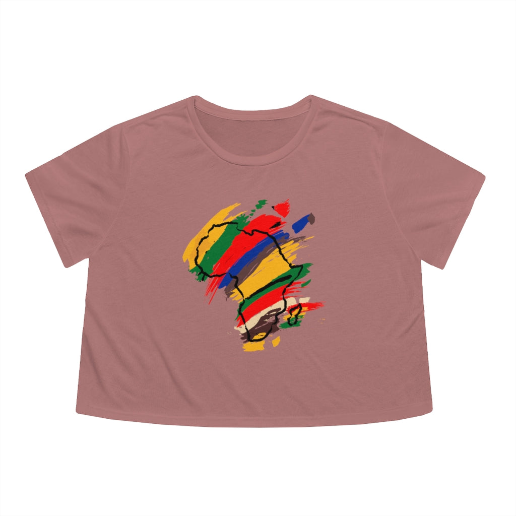 True Color Africa Women's Flowy Cropped Tee