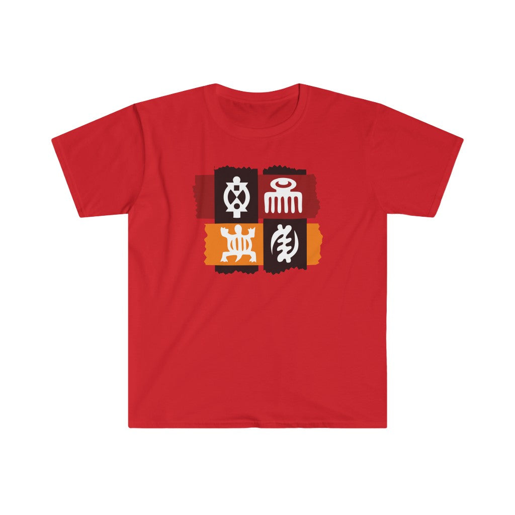 Adinkra, African Symbol, Tribal Unisex Softstyle T-Shirt