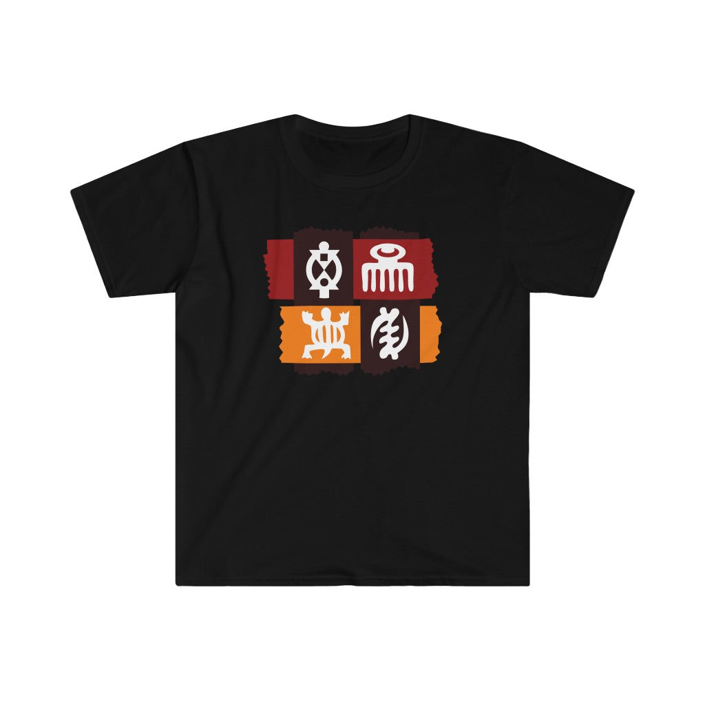 Adinkra, African Symbol, Tribal Unisex Softstyle T-Shirt
