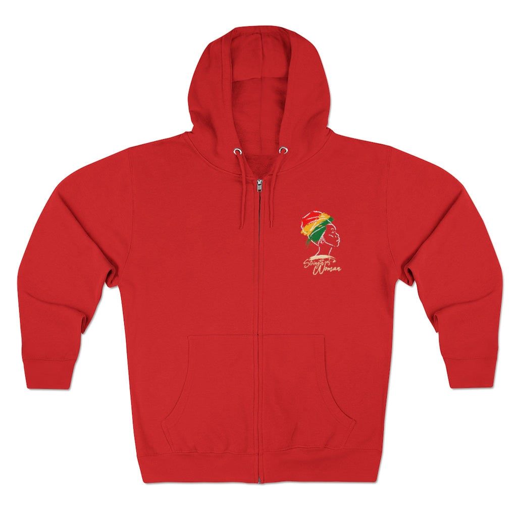 Strength of a Woman Unisex Premium Full Zip Hoodie