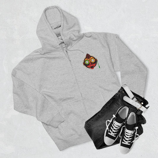 Tribal African Mask Unisex Premium Full Zip Hoodie