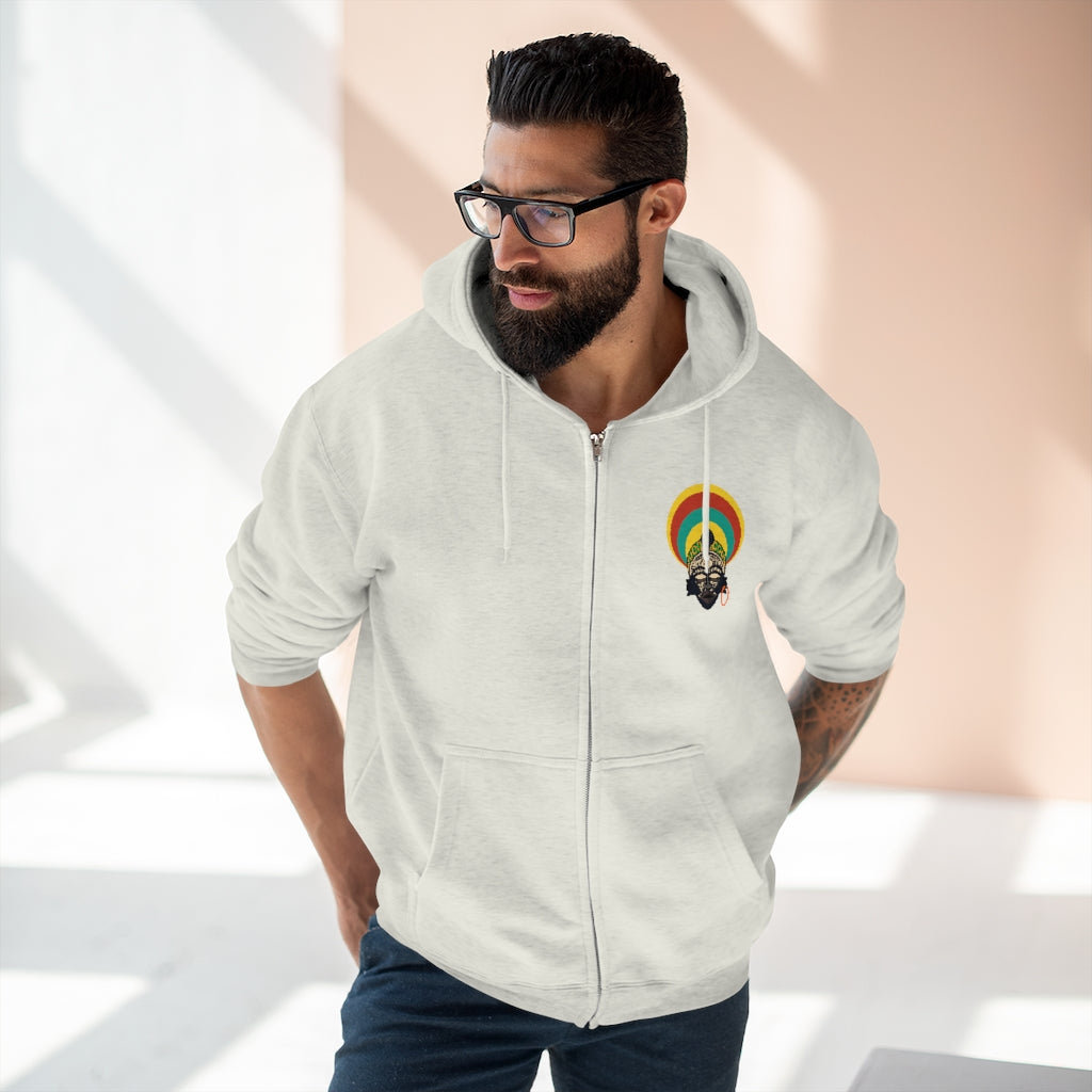 Tribal African Mask Unisex Premium Full Zip Hoodie