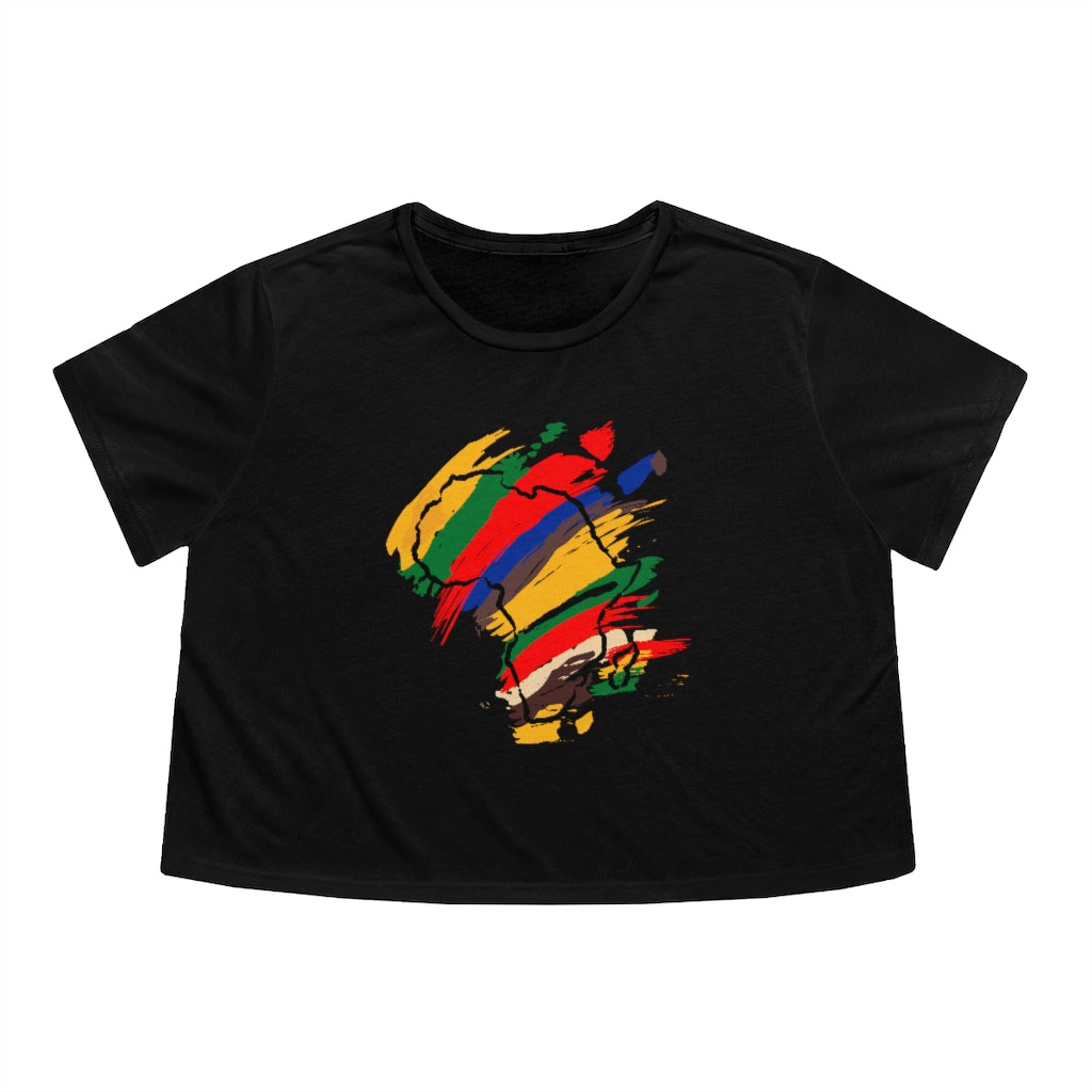 True Color Africa Women's Flowy Cropped Tee