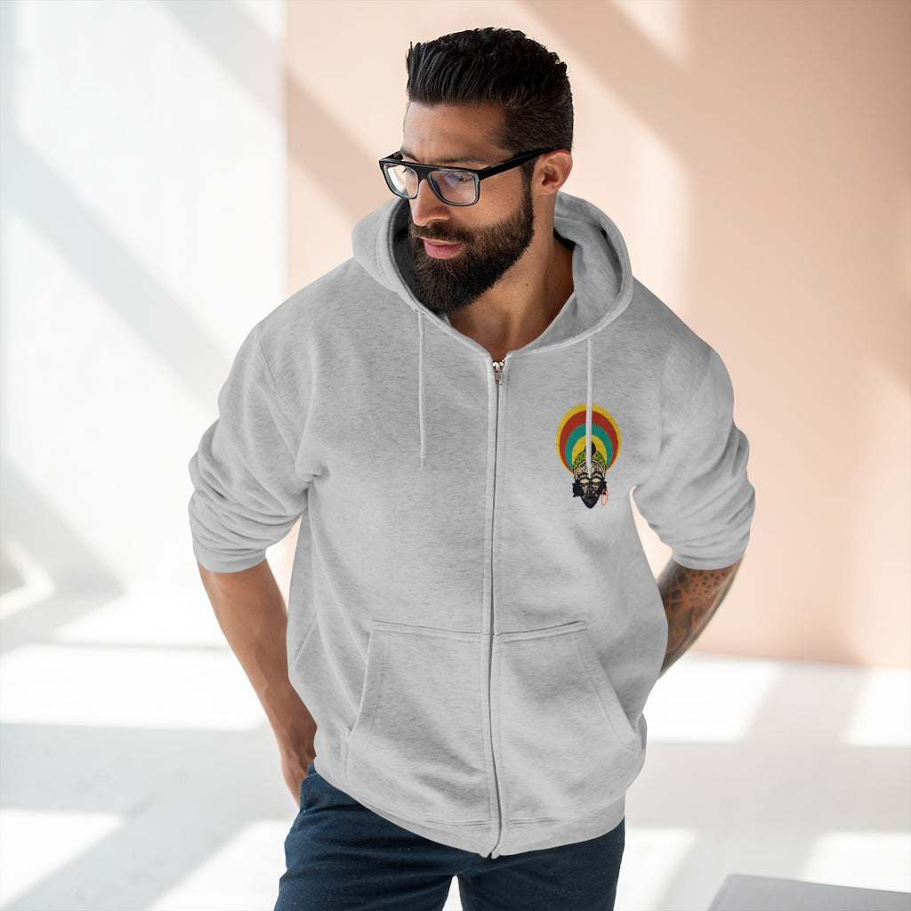 Tribal African Mask Unisex Premium Full Zip Hoodie