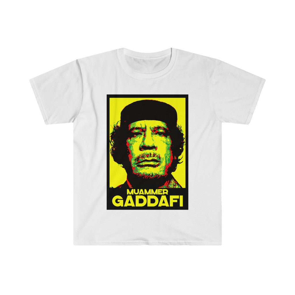 Iconic Black African Leaders, Muammar Gaddafi Unisex Softstyle T-Shirt
