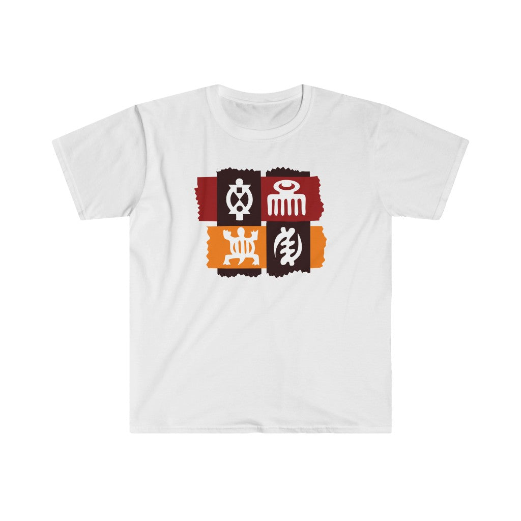 Adinkra, African Symbol, Tribal Unisex Softstyle T-Shirt